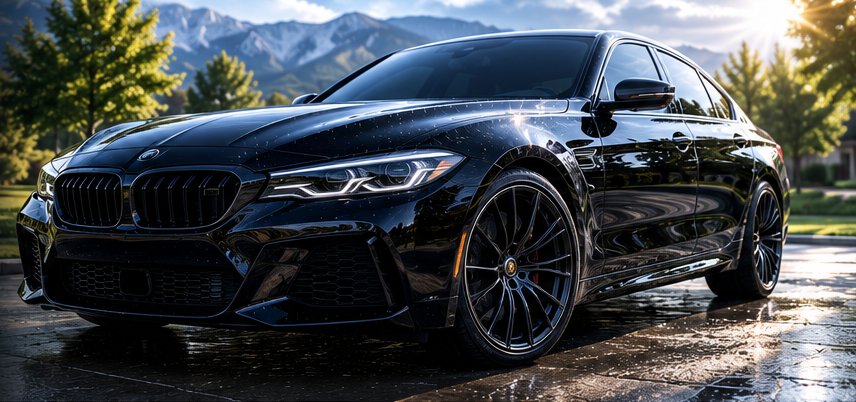 Shiny Black BMW